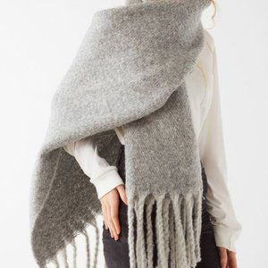 NWT Urban Outfitters  Grey Fringe Scarf